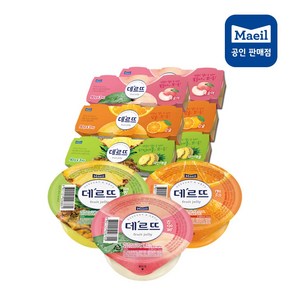 매일유업 데르뜨 젤리 3가지맛 90g 18개 세트(복숭아6+감귤6+파인애플6), 1세트