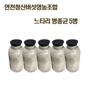 칡느타리 원목접종 흑색느타리 종균 재배 버섯 키우기 5병, 5개, 흑색느타리버섯 종균(접종용)