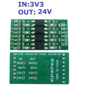 12V PNPNPN NPN Arduiuo 로직 레벨 보드 모듈 NANO 변환 광학 디지털 4ch 5V to 24V 3.3V 절연 AVR용 STM32