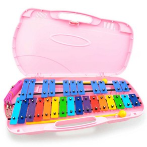 엔젤 실로폰 글로켄슈필 27음 (핑크/그린) Xylophone Glockenspiel, 27판, 핑크(Pink)