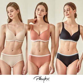 [Playtex] 노와이어 볼륨업 6종 [라이트베이지+로즈핑크+블랙] PXW3O010304_T