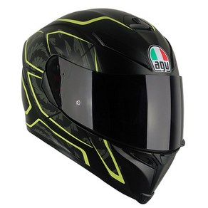 AGV 헬멧 K-5 TORNADO BLACK YELLOW 오토바이 풀페이스 아시아핏