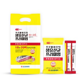 코오롱제약 생유산균 프로바이오틱스 유산균 4개월분 2+1, 120개, 240mg