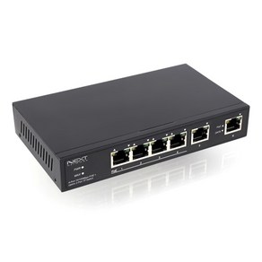 [이지넷유비쿼터스] 이지넷 NEXT-POE606F [스위칭허브/6포트/100Mbps/PoE+], 1개