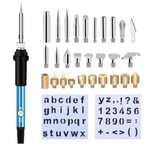 우드버닝기 우드 버닝펜 온도조절 인두기 28 in 1 목재 굽기 키트 60W 220-450 C 온도 조절 가능 납땜 인 01 미국