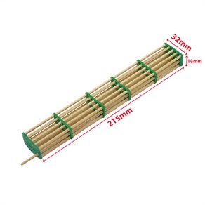 여왕벌을 가두기 위한 5단 대나무 케이지 21.5cm 길이 다기능 여왕벌 닫는 양봉 도구 5개