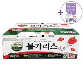 코스트코 남양 떠먹는 불가리스 85g x 16 딸기 o 복숭아 [맛선택] + 더메이런알콜티슈, 1.딸기, 1.36kg