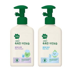 [그린핑거] 촉촉한 자연보습 베이비샴푸+워시 320ml, 1개