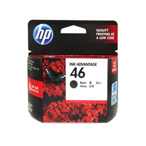 HP NO.46 정품잉크 CZ637AA, Black, 1개