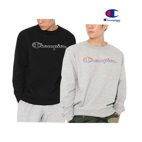 챔피온 CREWNECK 남성맨투맨 GF88 스플릿로고 블랙 그레이 2종택1