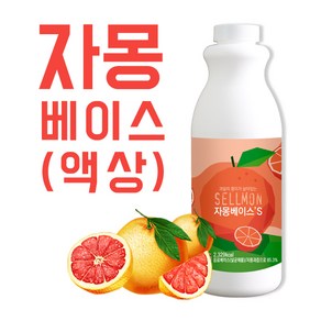 베이스 자몽 1kg/시럽/원액/에이드 농축액 과일 쉘몬 액상타입, 1kg, 1개