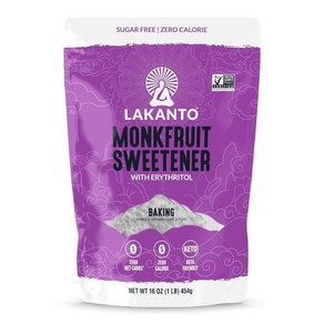 Lakanto 몽크프룻 1:1 설탕 대용  비GMO 239274, 1개, 454g