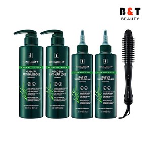 더마클라센 헤드스파 헤어로스 샴푸 500ml x2 + 트리트먼트 250ml x2 + 헤어 롤 고데기, 1개