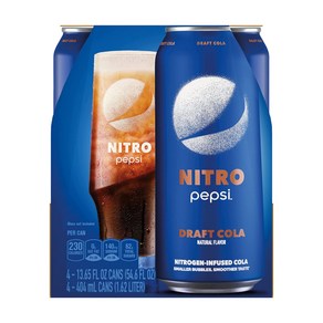 NITRO PEPSI 펩시 니트로 드래프트 콜라 404ml 4캔, 4개