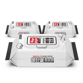 매직브라이트 잘 닦이는 베이킹소다 구연산 물티슈 물걸레 청소포 캡형, 3개, 50매