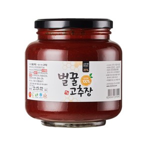 파주 DMZ 재배 벌꿀 고추장 100% 국내산 재료 벌꿀고추장 (유리병) 1kg 2병, 2개