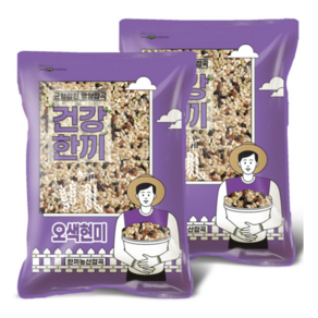 한끼농산 국산 오색현미, 1kg, 2개