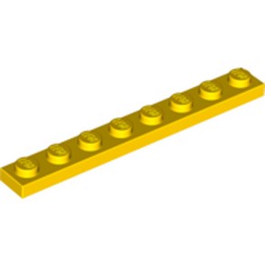 레고 부품 플레이트 Yellow Plate 1 x 8 346024 3460, 1개