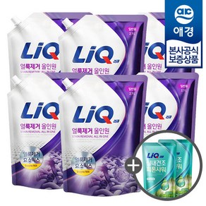 애경 비밀 리큐 얼룩제거 올인원 액체세제 리필 2.1L x6개 +세제300ml 2개, [00001] 얼룩제거 일반용 리필 2.1L x6개, 6개