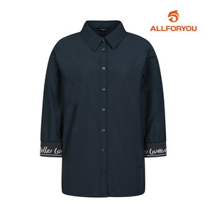 [올포유] 여성 레터링 시보리 솔리드 카라 블라우스 ALBLM3421-904