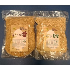 (건강한밥짓기세트) 윤가원 가원 천미 현미쌀 3kg + 찹쌀현미 3kg, 1kg, 6개