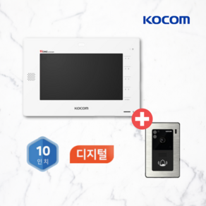 코콤 매립형 비디오폰 초인종포함 K6B VP-10A 10인치 디지털 인터폰, 자가설치, 1개