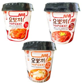 요뽀끼 매콤달콤 화끈하게매운 불닭떡볶이 치즈 컵떡볶이 3종SET