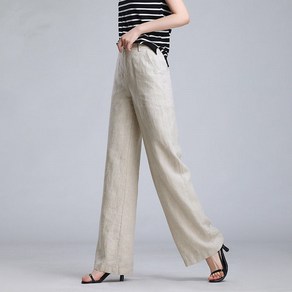 여성 면마 긴 바지 오버핏 일자 무지 심플 봄 여름 가을 여자 린넨 롱 팬츠 women linen pants XK0381