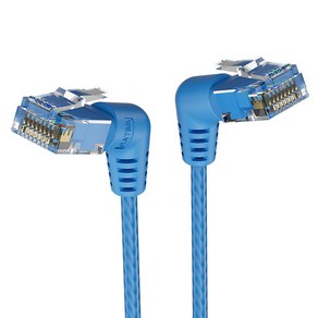 벤션 CAT6A UTP 360도 회전꺽임형 울트라슬림 초고속 기가 랜선 블루 IBOL