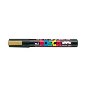 미쓰비시 유니 포스카 POSCA 마카펜, PC-5M 골드, 1개