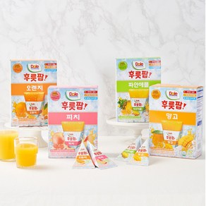 DOLE 후룻팝40팩(피치1+오렌지1+망고1+파인2) / 5박스, 없음, 5개, 62ml