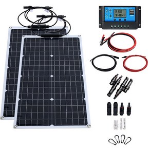 휴대용 태양광 패널 키트 고효율 야외 단결정 패널 자동차 RV 요트 해양 충전기 1000W 18V 100A