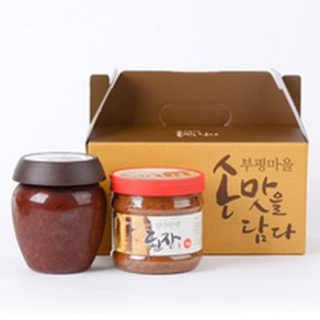 부평마을 국내산 진한 된장 1kg 찹쌀 고추장 1kg 선물세트, 1개