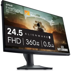 Alienwae AW2725DF OLED 게이밍 모니터 26.7인치 Quantom Dot WQHD 2560x1440 360Hz 0.03Ms 디스플레이 AMD FeeSync, 24.5 Inches_360 Hz  AW2523HF, 1개