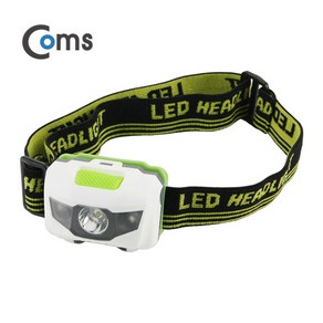 Coms 헤드램프 (3W White 1LED+Red 2LED) WT527, Coms 헤드램프 / WT527, 혼합색상, 1개