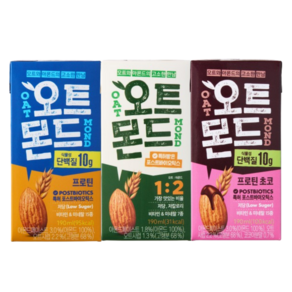 [한번에먹자쇼핑몰] 오트몬드 190ml 3종 혼합 구성 세트 / 오트몬드 오리지널 8개 + 오트몬드 프로틴 8개 + 오트몬드 프로틴 초코 8개 / 총 24개, 1개