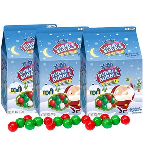 Ameica's Oiginal Dubble Bubble Gumballs Chistma 미국 오리지널 Dubble Bubble Gumballs 크리스마스 판지 스타킹 스터퍼, 3개, 60ml