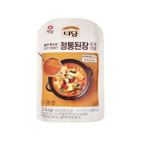 CJ 다담 전통된장찌개양념, 140g, 4개