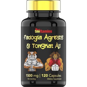 Fadogia Agestis Tongkat Ali 보충제: 1500mg - 120캡슐 통캇 알리(롱잭) 750mg 각 750mg Fadogia 스포츠용 남성용 초강력 포뮬러 Nu, 1개, 120정