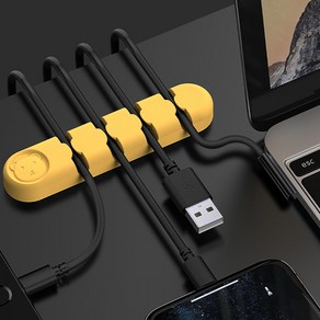 웨이카 USB 책상 컴퓨터 인터넷선 케이블 선정리 충전기 실리콘 클립, 1개