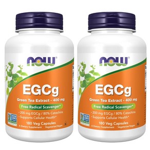 나우푸드 EGCg 녹차 추출물 400mg 베지 캡슐, 2개, 180정