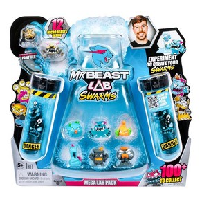 MBeast Lab Swams Mega 12팩 터프 탑 - 물을 넣고 테스트 튜브를 흔들고 2.5cm(1인치) 수집용 캐릭터 12팩 수집할 수 있는 100개 이상 스페셜 에, 12 Pack - Vipemite