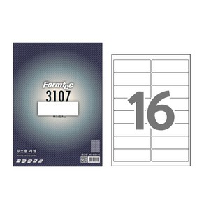 폼텍 라벨16칸20매 LQ-3107(주소용 99.1x33.9mm)