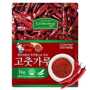 청정식품 HACCP 중국산 굵은 고춧가루 김장용 약간매운맛 1kg, 1개