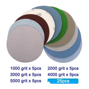 1000 그릿 2000 루프 모래 개 75mm 시트 사포 4000 샌딩 샌딩용 5000 목재 자동차 디스크 3 25 인치 3000 후크, 1개