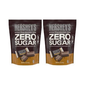 허쉬 무설탕 캬라멜 초콜렛 Heshey's Zeo Suga Caamel Chocolate Pouch 144g, 2개