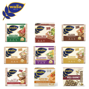 스웨덴 크리스프브래드 와사 WASA 20종, 와사샌드위치 치즈토마토바질3개 120g, 120g