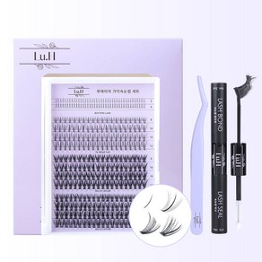 Lu.H 루에이치 대용량 가닥속눈썹 세트 (가닥속눈썹 320pcs+핀셋+글루+픽서)