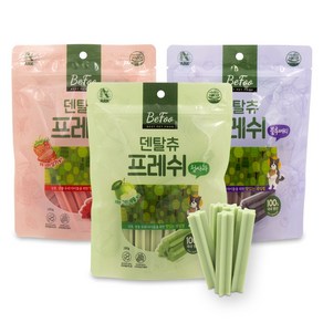 베푸 덴탈츄 프레쉬 스틱 강아지 애견껌, 3개, 180g, 혼합