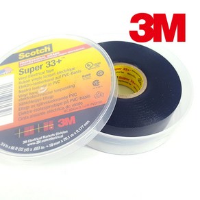 3M Scotch Supe 33+ 전기 절연 테이프 19mm x 20M 고무 비닐테이프, 1개